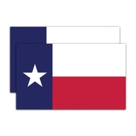 Texas Flag Stickers 3x5 – 2 Pack Lone Star Vinyl Decals for Truck, Car, Cooler, Hard Hat, Toolbox – Waterproof, UV & Weather Resistant