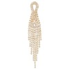 Sparkling Bridal Wedding Prom Rhinestone Tassel Long Dangle Drop Large
