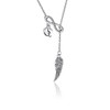 Gzrlyf Miscarriage Necklace Infinity Angel Wings Lariat Necklace Pregnancy Loss