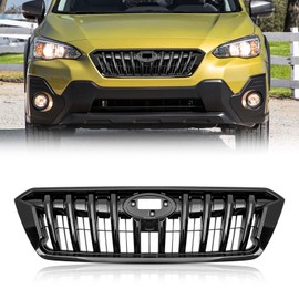 Front Bumper Grill Compatible with Subaru Crosstrek 2021 2022 2023 Upper Grille Gloss Black