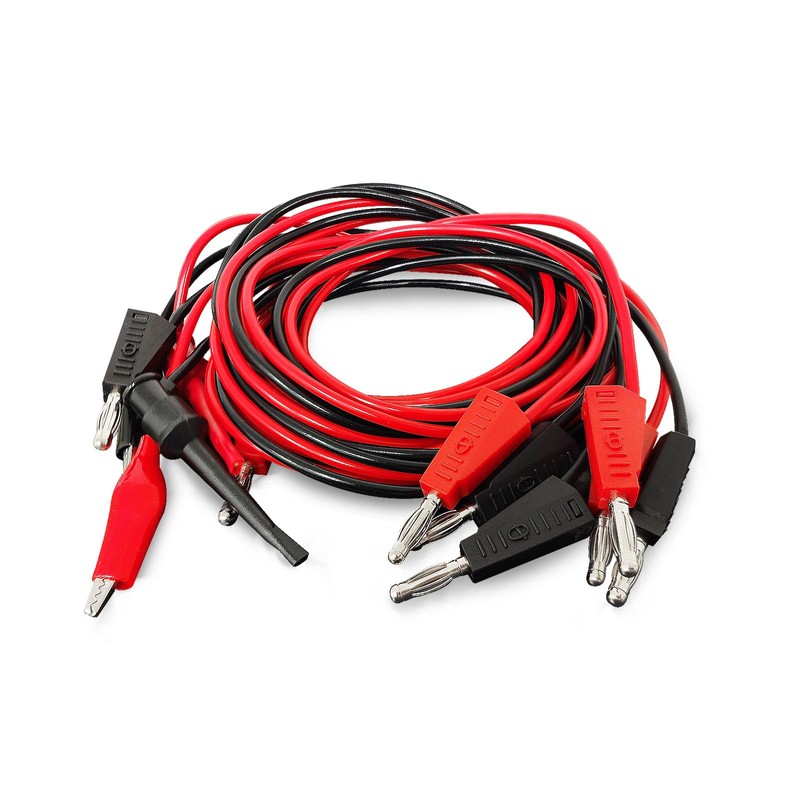 Cleqee 3 Pairs Multimeter Test Leads Set 4mm Stackable Banana