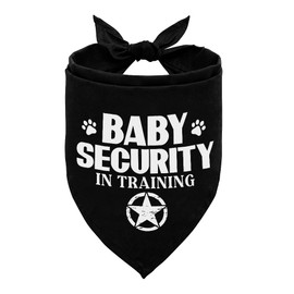 Dog Bandana, Baby Security Dog Bandana, Dog Scarf Classical Black Printing, Dog Scarf Accessories, Dog Bandana Pet Scarf, Pet Baby Announcement Scarf Gender Reveal Accessories, Dog Bandana Gift (H15)