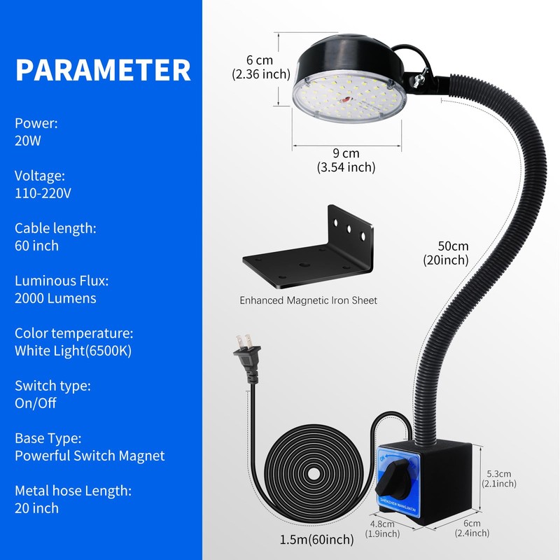 WangJiaTai Magnetic Work Light, LED Machine Light, Work Light with