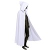 BLESSUME Medieval Knights Templar Hospitaller Hooded Cape (White 2)