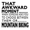 CafePress Mountain Biking Awkward Moment Desi Oval Car Bumper Sticker