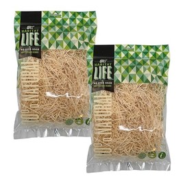 Quality Growers - The Habitat Life - Natural Fine Cut Excelsior - for Birds, Hamsters, Gerbils, Rats & Other Small Mammals - Soft & Absorbent - Wood Fiber - Dye-Free & Safe - Small - 2 Pack