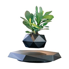 Maceta levitadora, Maceta flotante magnética para plantas pequeñas, Decoración de escritorio levitadora giratoria de 360° para el hogar y la oficina, Maceta flotante de regalo para amantes de las