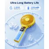 SWEETFULL Handheld Portable Fan, 5000mAh Rechargeable Battery, 6 Speed Wind,