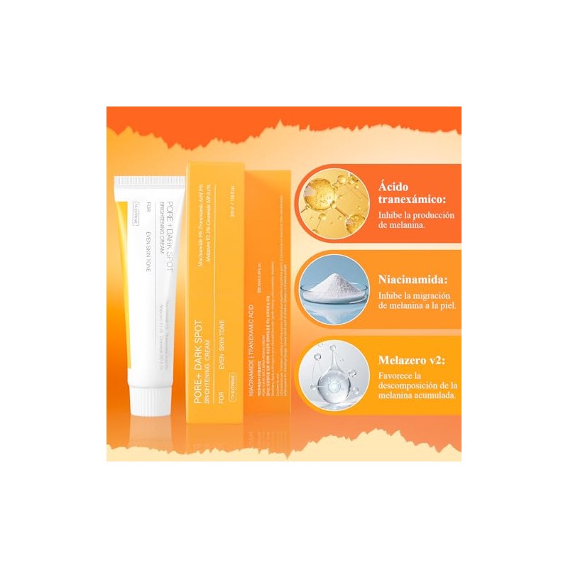 2PCS Crema Hidratante Facial para Atenuar las Manchas Oscuras