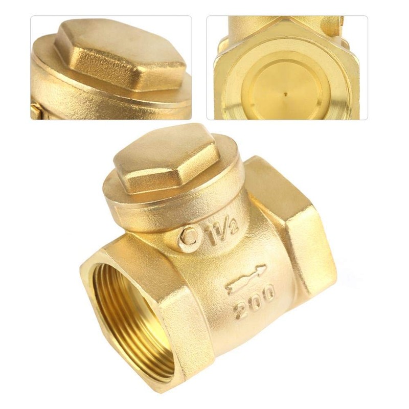 Non-Return Swing Brass Thread Brass DN40 Check Valve 232PSI Prevents