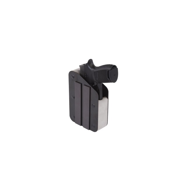 BenchMaster Magnetic Pistol Rack, Handgun Safe Storage, Holds 1 Pistol, Secure Gun Holder Organizer, Kydex, High-Density Foam, No Metal, Sturdy, No Flex, Made in USA