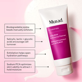 Murad Target Barrier Damage (3 Piece Value Set) - AHA/BHA Cleanser, Hyaluronic Cream Moisturizer, Cellular Hydration Serum - Regimen for Exfoliating, Moisturizing, and Repairing Skin Barrier