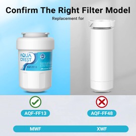 AQUA CREST MWF Refrigerator Water Filter, Replacement for GE® Smart Water MWF, MWFINT, MWFP, MWFA, GWF, HDX FMG-1, Kenmore 9991