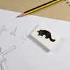 2 x 45mm 'Rolling Black Cat' Erasers/Rubbers (ER00043660)