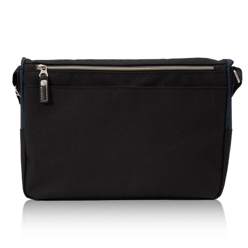 Mustache JLG-4662 Shoulder Bag, Fold-In Mouth, Cross-body, Black