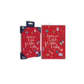 Tom Smith Pack 10 Charity Christmas Cards Warm Cosy Design Made UK Eco