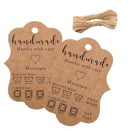 30 Pack Handmade Care Tags 2.53.25 inch Material Instructions Tags for Homemade Materials