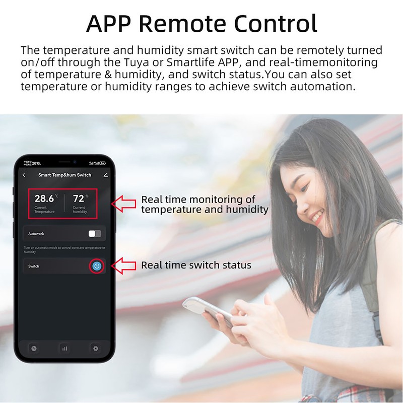 Intelligent Temperature Switch for Tuya APP Control Voice Control Smart