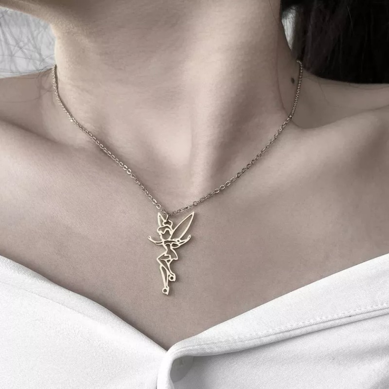 Jextech Collar Hada Campanita Peter Pan Joyeria Moda Regalo Mujer