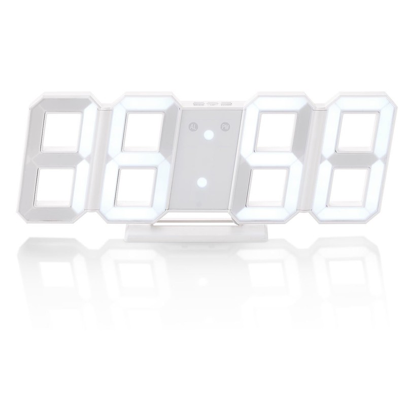 Lunartec Digital Wall Clock: Digital Jumbo LED Table & Wall