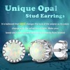 Dainty Stud Earrings for Women Sterling Silver Opad Ear Studs