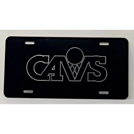BLVD Cleveland Cavaliers 2 logo Car Tag Diamond Etched on Aluminum License Plate