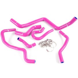 G-PLUS Silicone Radiator Coolant Hose Pipe Kit Clamps Compatible With Civic 1.6l Sohc D15 D16 EG EK 1992-2000,Pink