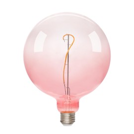 ONEWISH Large LED Bulb,G150 Pink Globe Decorative Bulbs,Warm White 2700K 3W,30W Equivalent,E26 Base,6 inch Oversized Edison Bulb for Bedroom Living Room Home,1 Pack