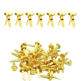 Split Pins, 50 Pcs Gold Pastel Metal Split Pin Craft Pins Brad Paper Fasteners Split Pin Mini Brads Round Brads for DIY Crafts Projects Scrapbooking Office