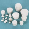 sourcing map 2Pcs Solid Rubber Stoppers, White 10# Tapered Lab