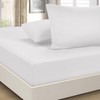Imperial Rooms Double Fitted Sheet Brushed Microfiber White Bed Sheets
