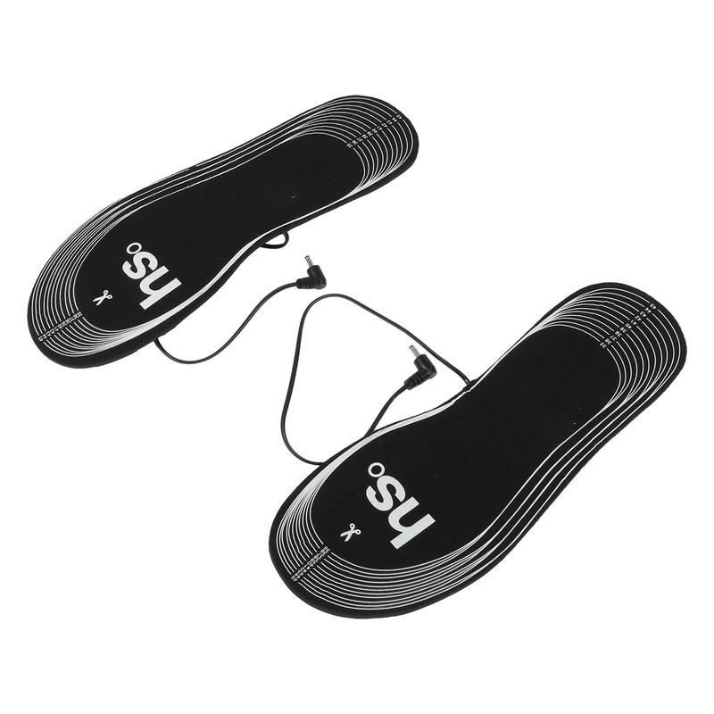 1Pair Heated Insoles Electric Insoles 4.5V Battery Powered Soft Carbon