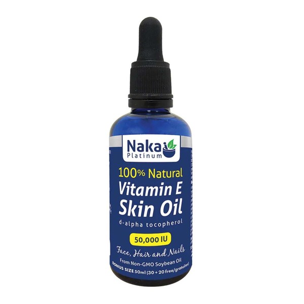 Naka Platinum Vitamin E Skin Oil 50,000 IU 30 + 20 mL Free