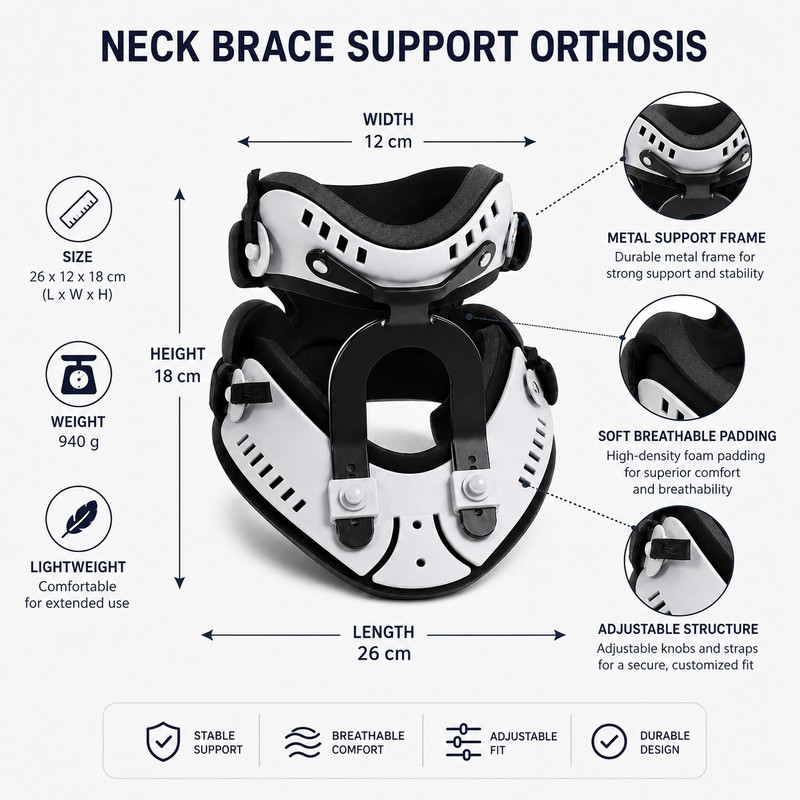 Adjustable Neck Support Brace for Daily Comfort – Cervical Collar
