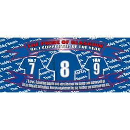 Rangers Football Shirt Silver Aluminium Two Lid Unisex Water Bottle Gift