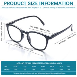 VIDEBLA Progressive Multifocus Reading Glasses Blue Light Blocking Women/Men,Computer Readers with Spring Hinge (3 Mix Color, 3.50)