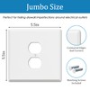 Metal Oversized Outlet Cover Plate 5.5" x 5.5", Jumbo Duplex