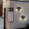 4 Sided Luminous Wall Lamp Double Head Waterproof LED White