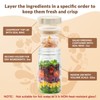 SOLIGT 4 Pack Glass Salad Jars with Lids Meal Prep,