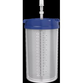 Whirley Drink Works (2) 32 oz Hospital Mugs with Blue Lids - Insulated Cold Drink Travel Mugs