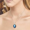 Jeweloporium 925 Silver Pendant for Women Gray Genuine Labradorite Stone