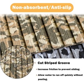 HZCHIONE EVA Foam Boat Flooring 94.48x23.62 in, Camo Boat Decking Marine Mat Carpet for Boats Non Slip Sea Deck Boat Flooring for Swim Platform Console Self-Adhesive (Desert Camo)