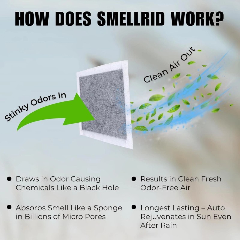 SMELLRID Human Scent Elimination Carbon Pads: 12 (4x4) Pads with