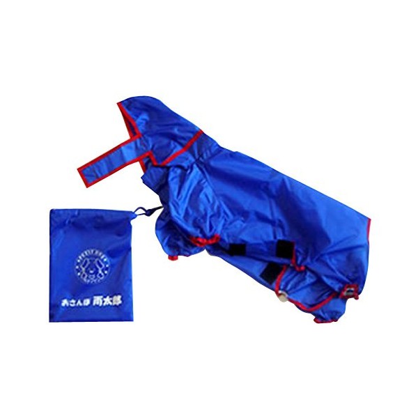 Osanpo Rain Coat for Pets, A-Type, Blue, No. 4