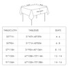 BALCONY & FALCON Rectangle Tablecloth Jacquard Style Water Resistant Table
