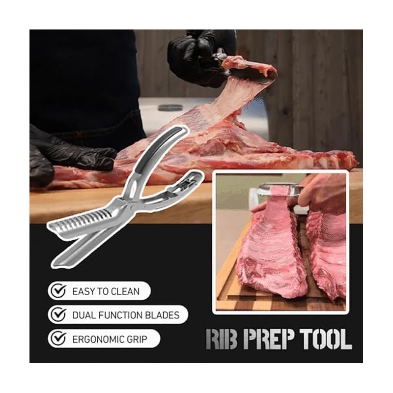 Rib Membrane Removal Tool，Heavy Duty Membrane Skin Removal for BBQ，Premium