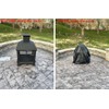 UCARE Outdoor Steel Patio Fireplace Cover Waterproof 420D Oxford Square