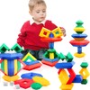 Yeelua Stacking Toys, 30Pcs Pyramid Building Blocks, Learning Activities Puzzle