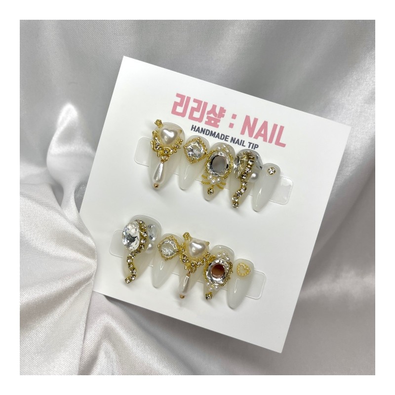 Premium quality luxury gold handmade tip - short oval /