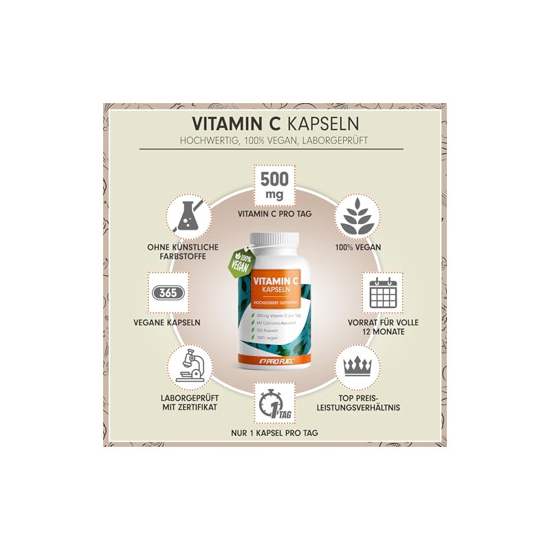 Vitamin C High Dose - 730 Capsules - 500 mg
